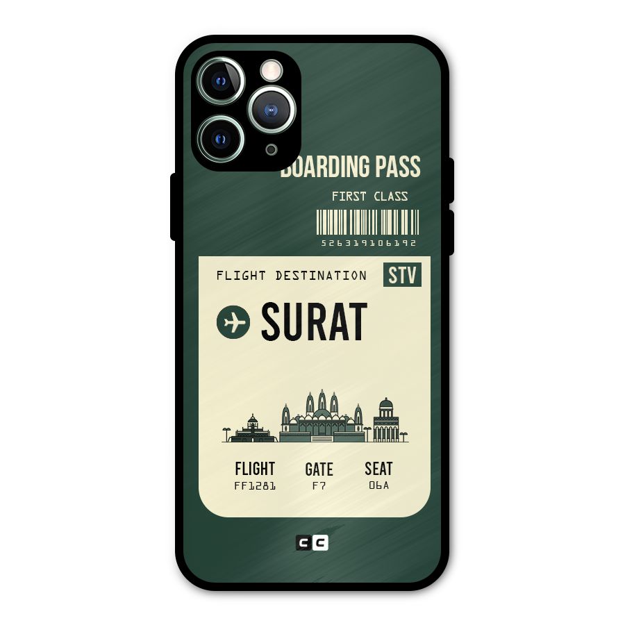Surat Boarding Pass Metal Back Case for iPhone 11 Pro Max
