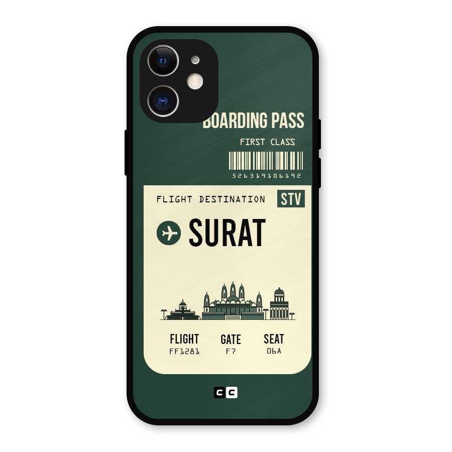 Surat Boarding Pass Metal Back Case for iPhone 12