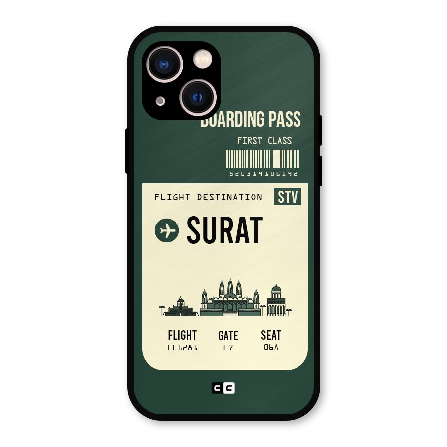 Surat Boarding Pass Metal Back Case for iPhone 13