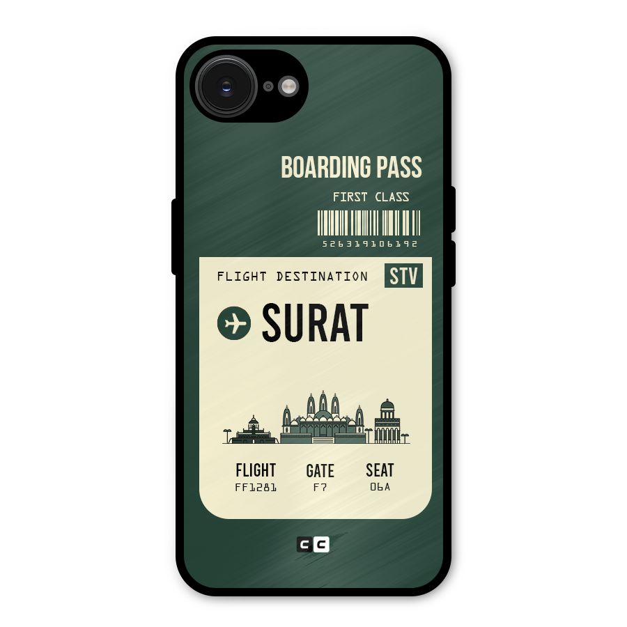 Surat Boarding Pass Metal Back Case for iPhone 16e