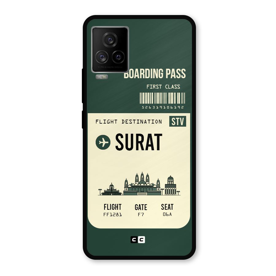 Surat Boarding Pass Metal Back Case for iQOO 7 Legend 5G