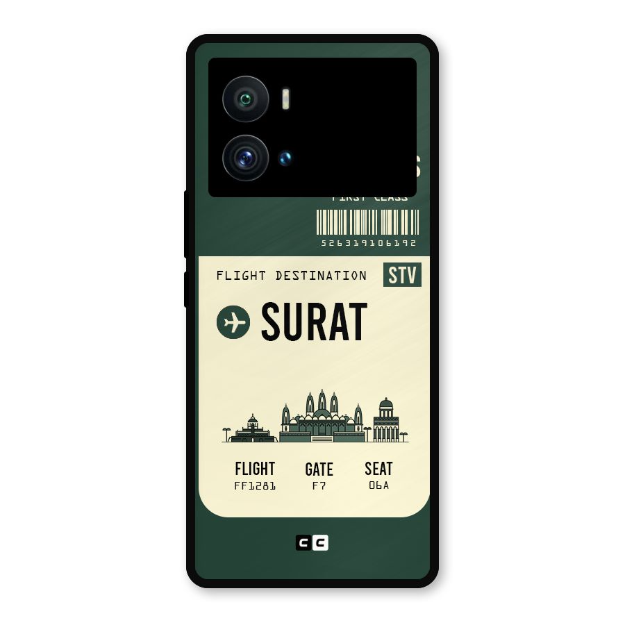 Surat Boarding Pass Metal Back Case for iQOO 9 Pro