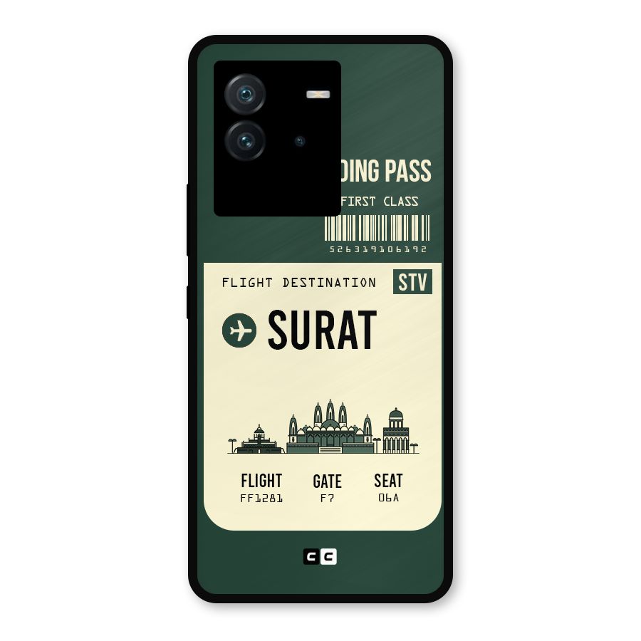 Surat Boarding Pass Metal Back Case for iQOO Neo 6 5G