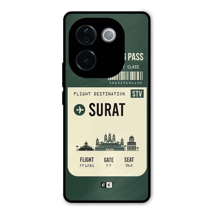 Surat Boarding Pass Metal Back Case for iQOO Z9s Pro