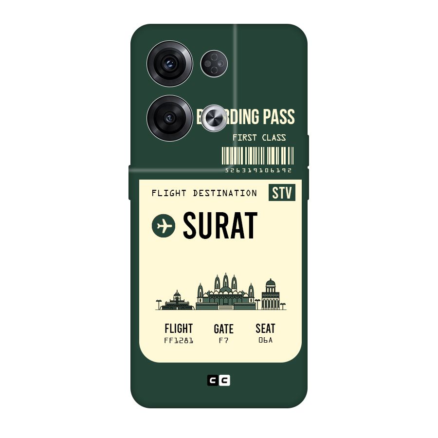 Surat Boarding Pass Original Polycarbonate Back Case for Oppo Reno8 Pro 5G