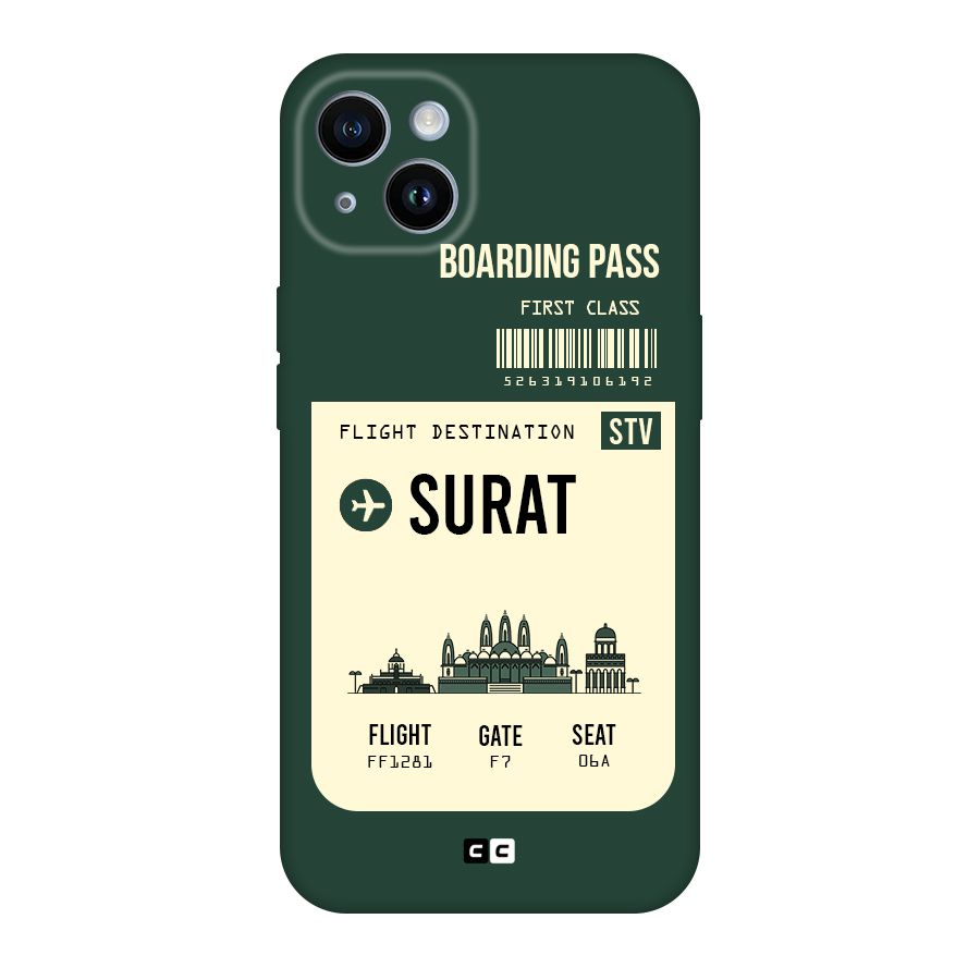 Surat Boarding Pass Original Polycarbonate Back Case for iPhone 14