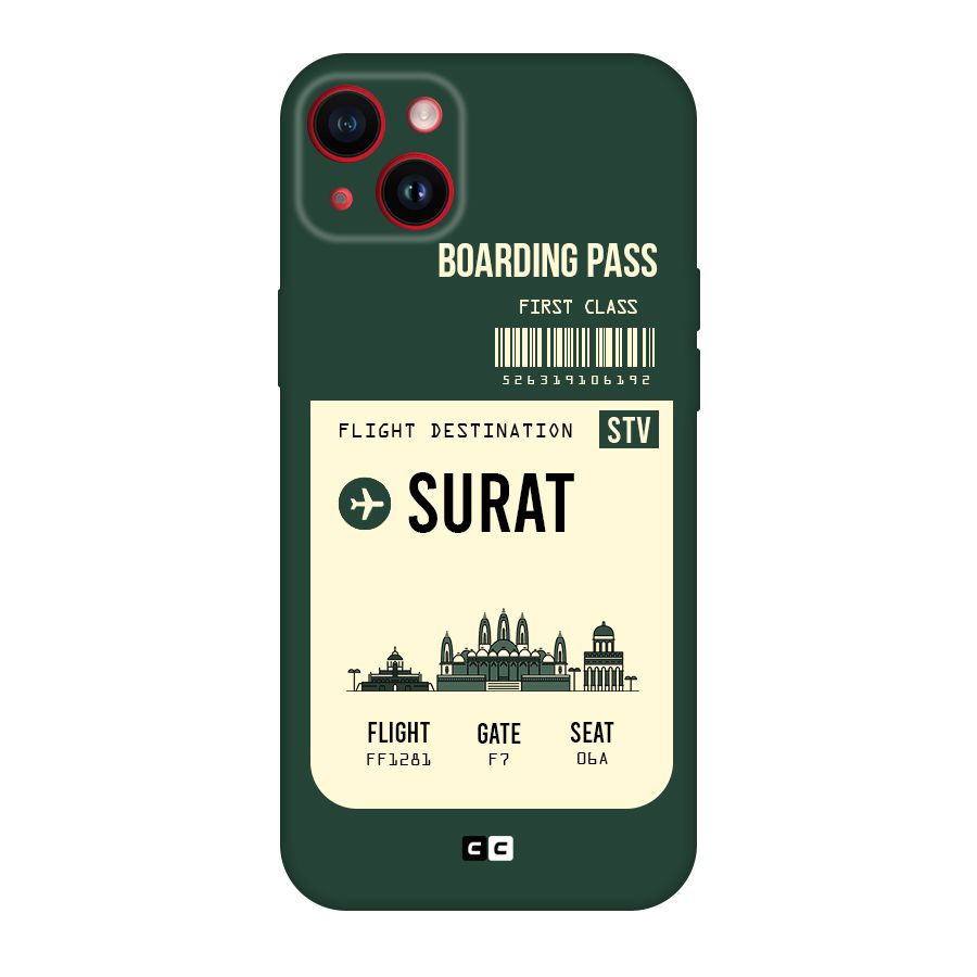 Surat Boarding Pass Original Polycarbonate Back Case for iPhone 14 Plus
