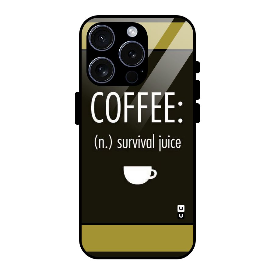 Survival Juice Glass Back Case for iPhone 15 Pro