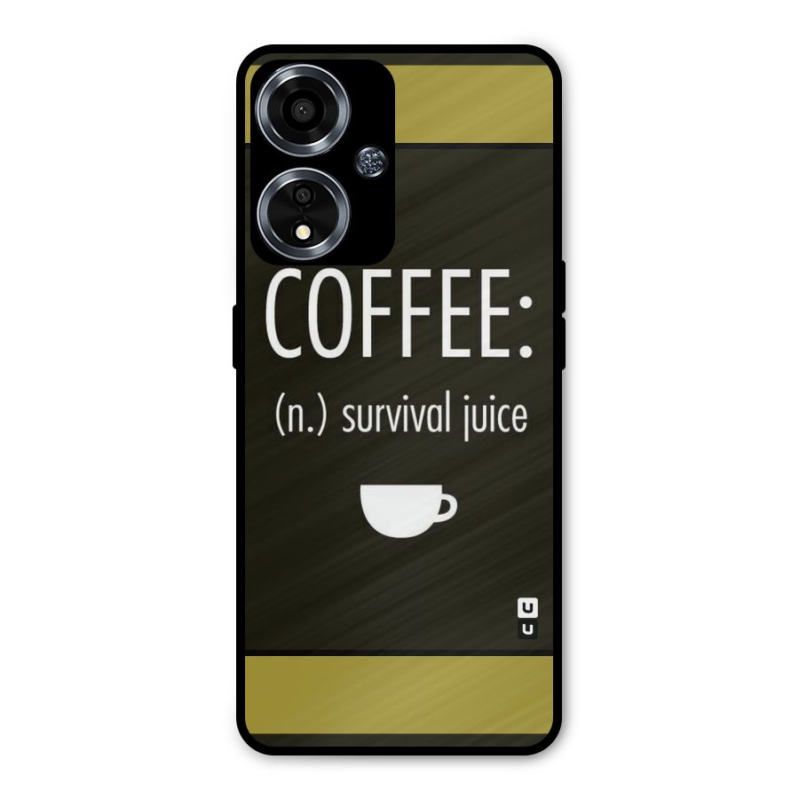 Survival Juice Metal Back Case for Oppo A59