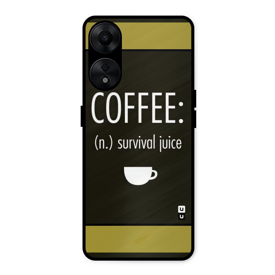 Survival Juice Metal Back Case for Oppo A78 5G