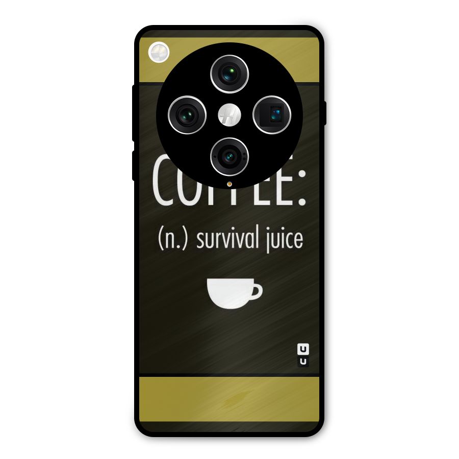 Survival Juice Metal Back Case for Oppo Find X8 Pro