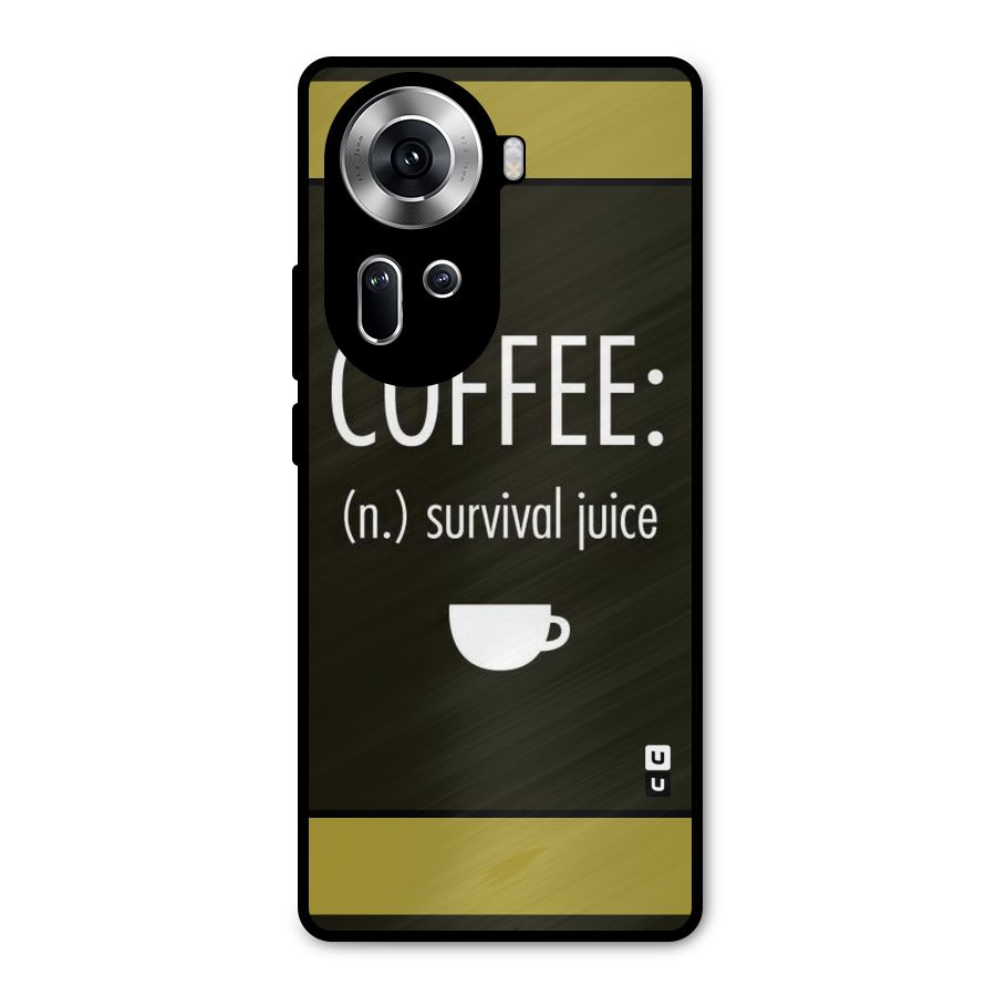 Survival Juice Metal Back Case for Oppo Reno11 5G