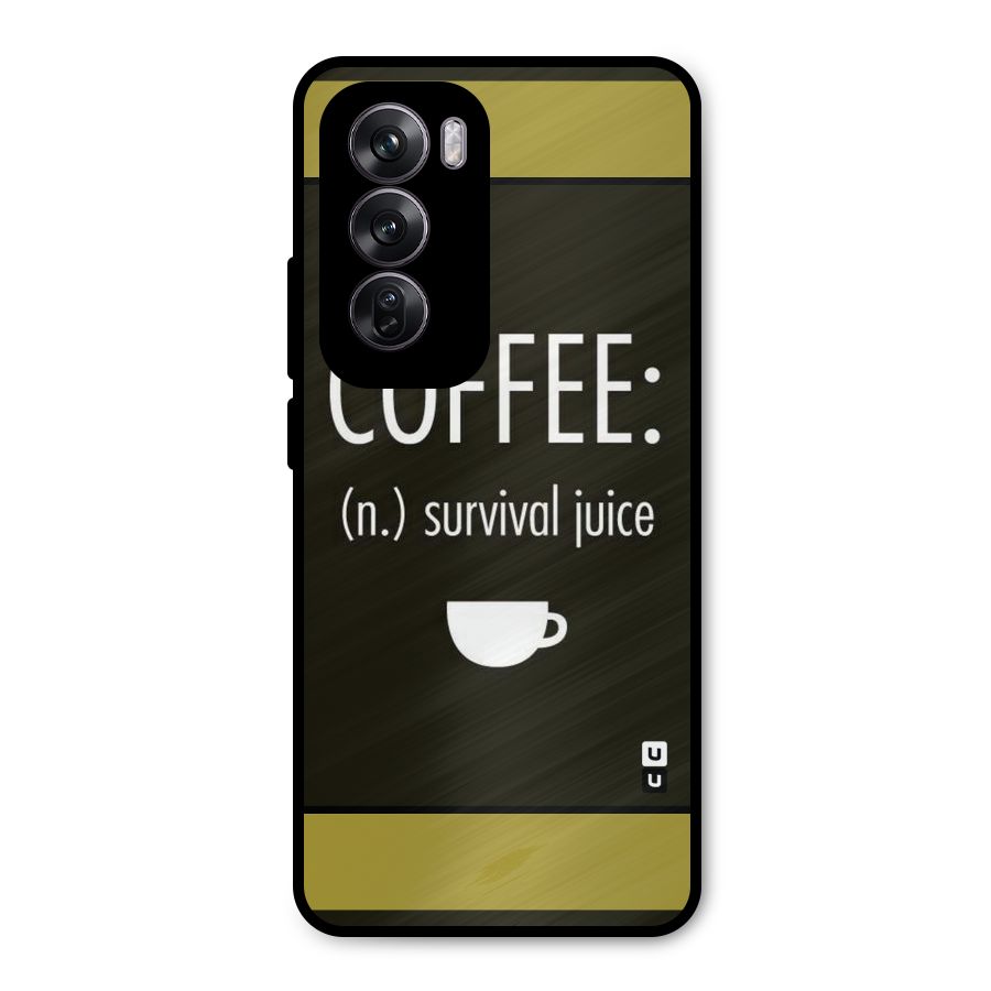 Survival Juice Metal Back Case for Oppo Reno12 Pro