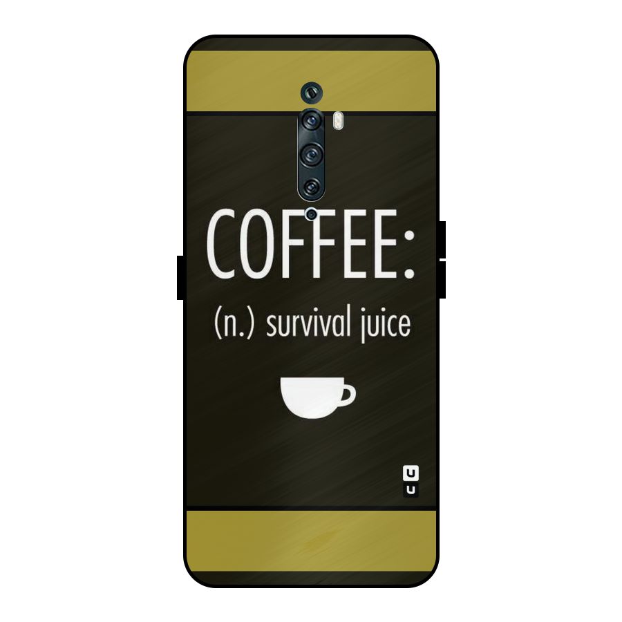 Survival Juice Metal Back Case for Oppo Reno2 Z