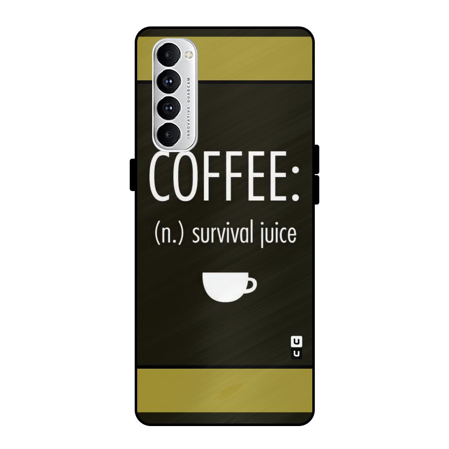 Survival Juice Metal Back Case for Oppo Reno4 Pro