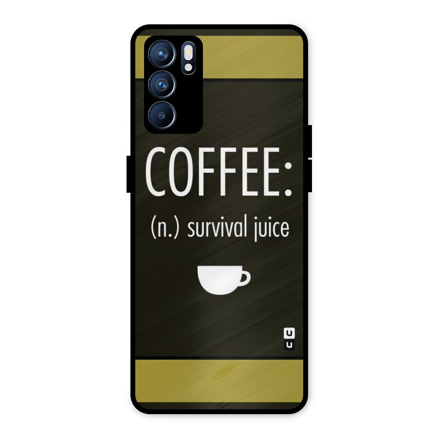 Survival Juice Metal Back Case for Oppo Reno6 5G