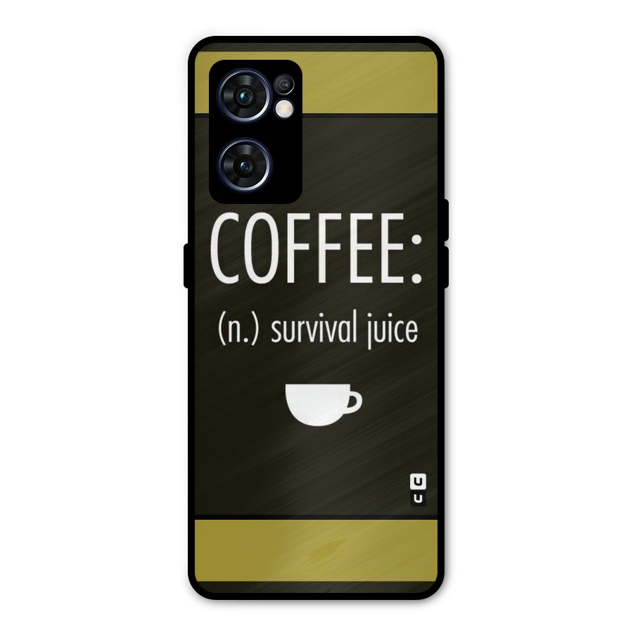 Survival Juice Metal Back Case for Oppo Reno7 5G