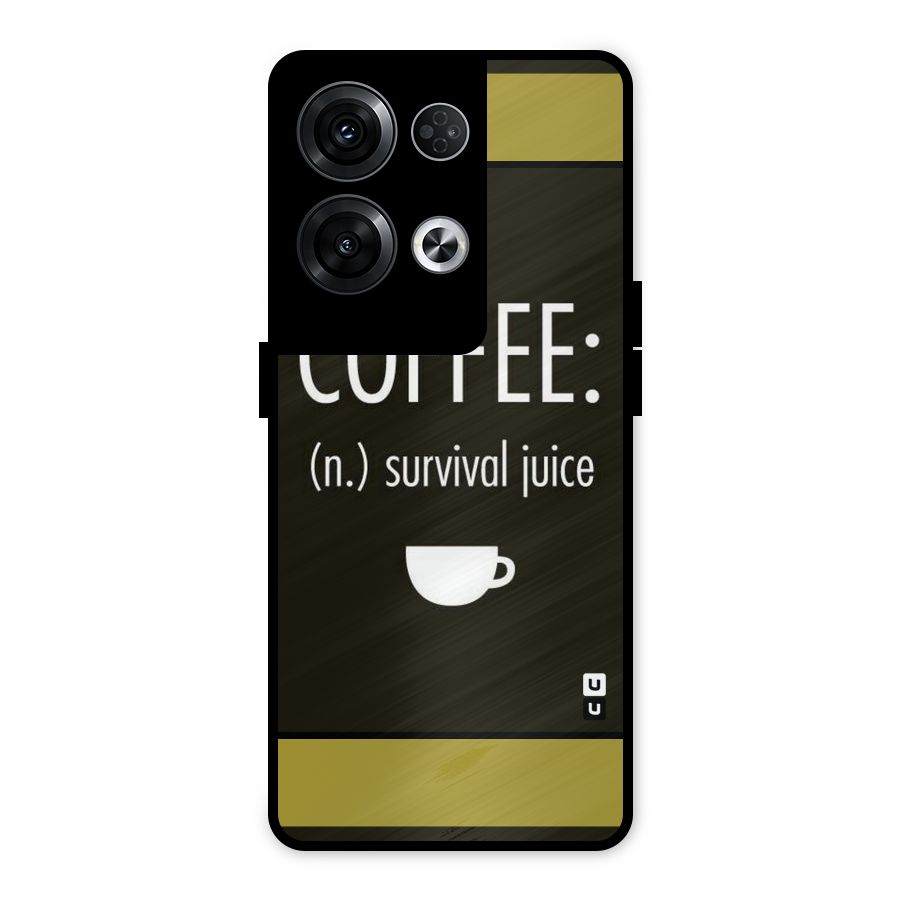 Survival Juice Metal Back Case for Oppo Reno8 Pro 5G