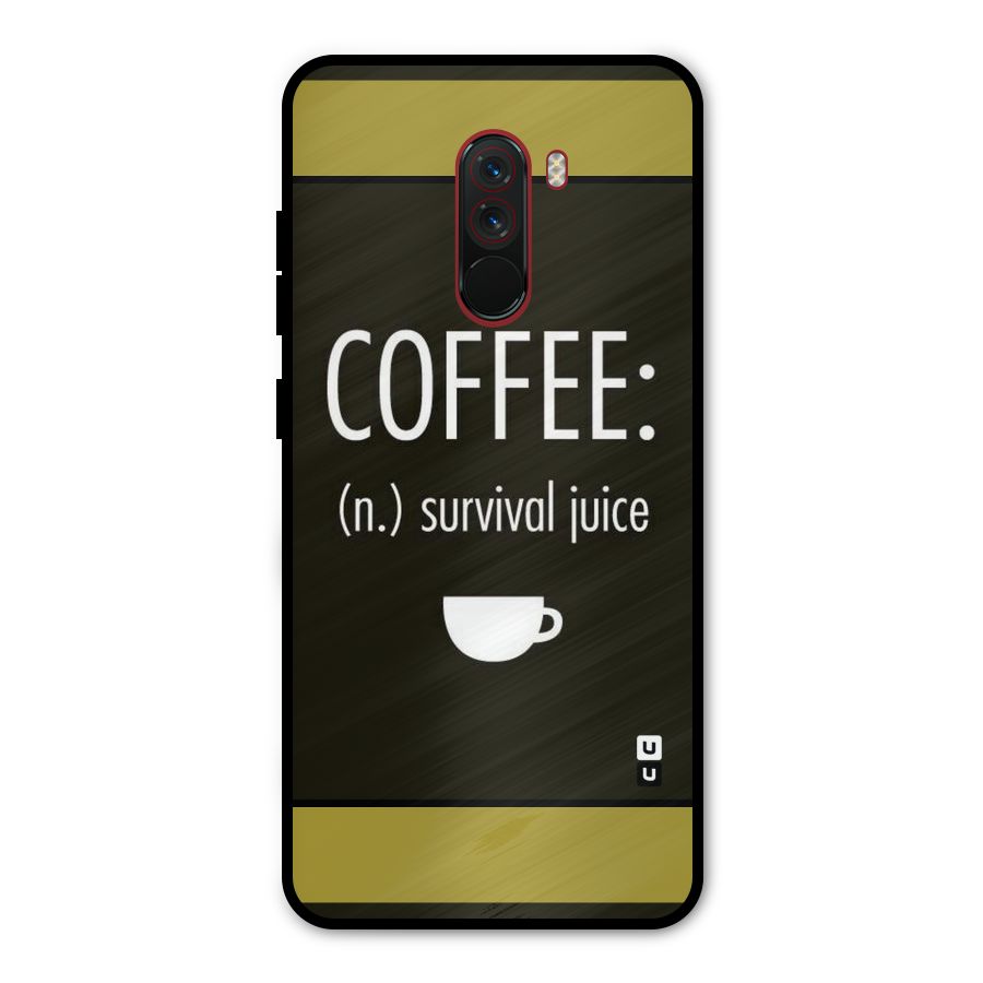 Survival Juice Metal Back Case for Poco F1