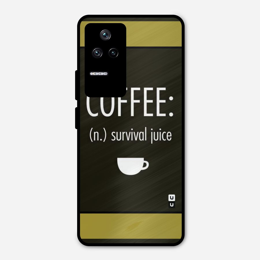 Survival Juice Metal Back Case for Poco F4 5G