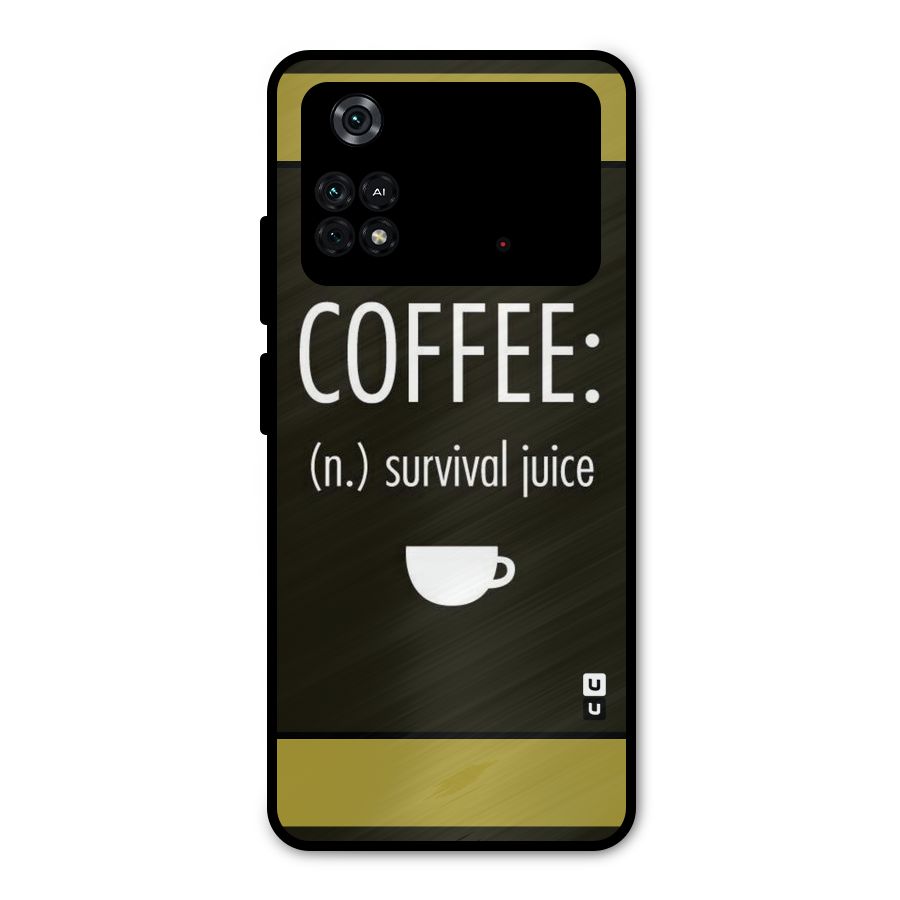 Survival Juice Metal Back Case for Poco M4 Pro 4G