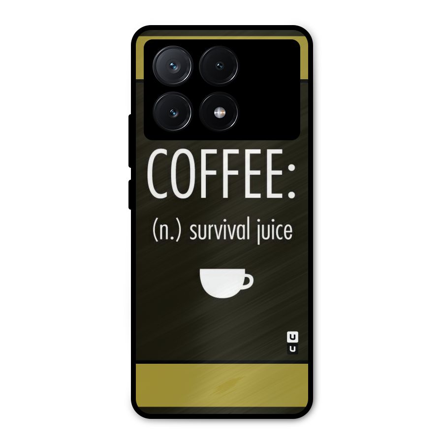 Survival Juice Metal Back Case for Poco X6 Pro