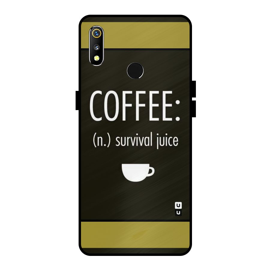 Survival Juice Metal Back Case for Realme 3i