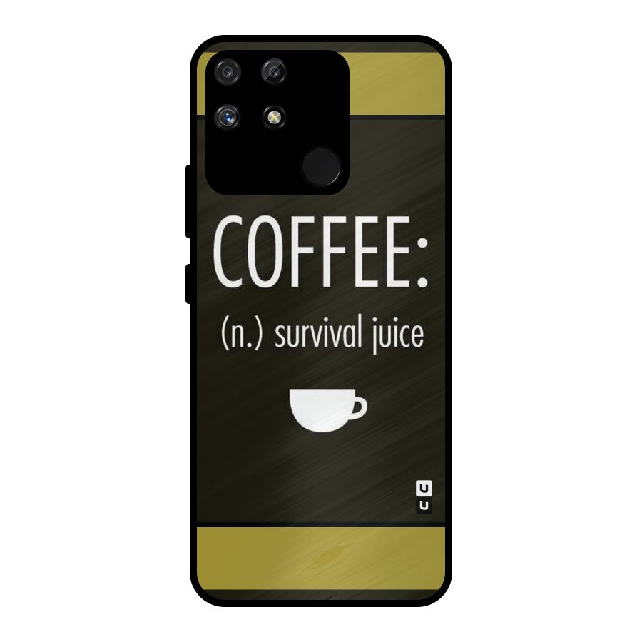 Survival Juice Metal Back Case for Realme Narzo 50A