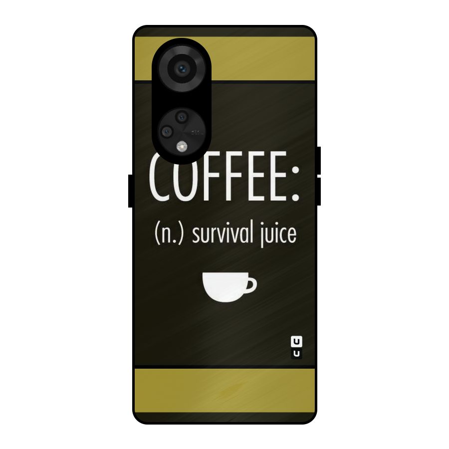 Survival Juice Metal Back Case for Reno8 T 5G