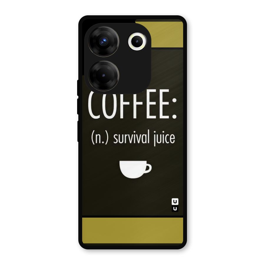 Survival Juice Metal Back Case for Tecno Camon 20