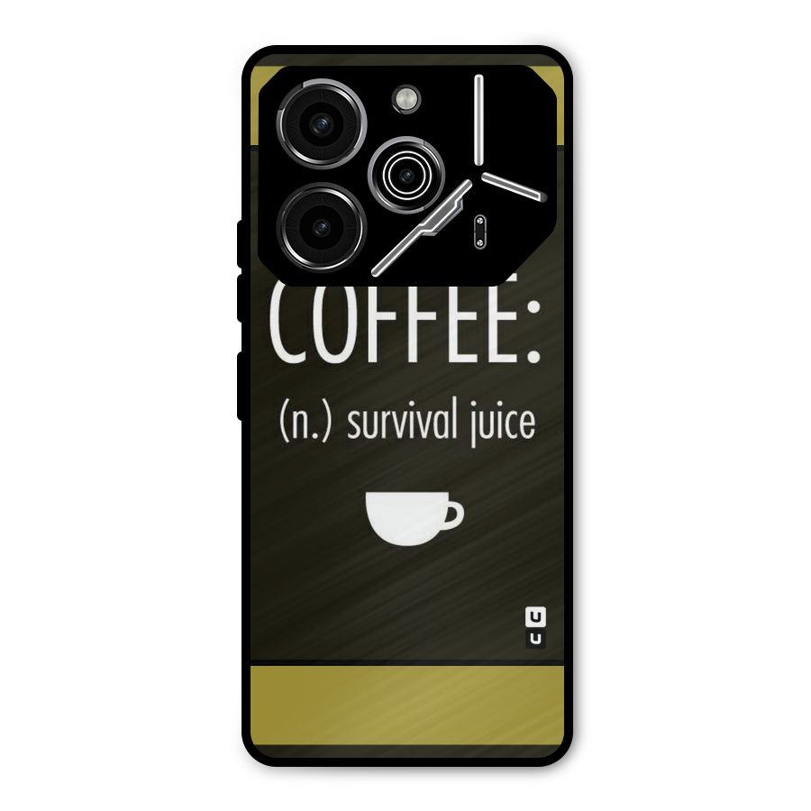 Survival Juice Metal Back Case for Tecno Pova 6 Pro