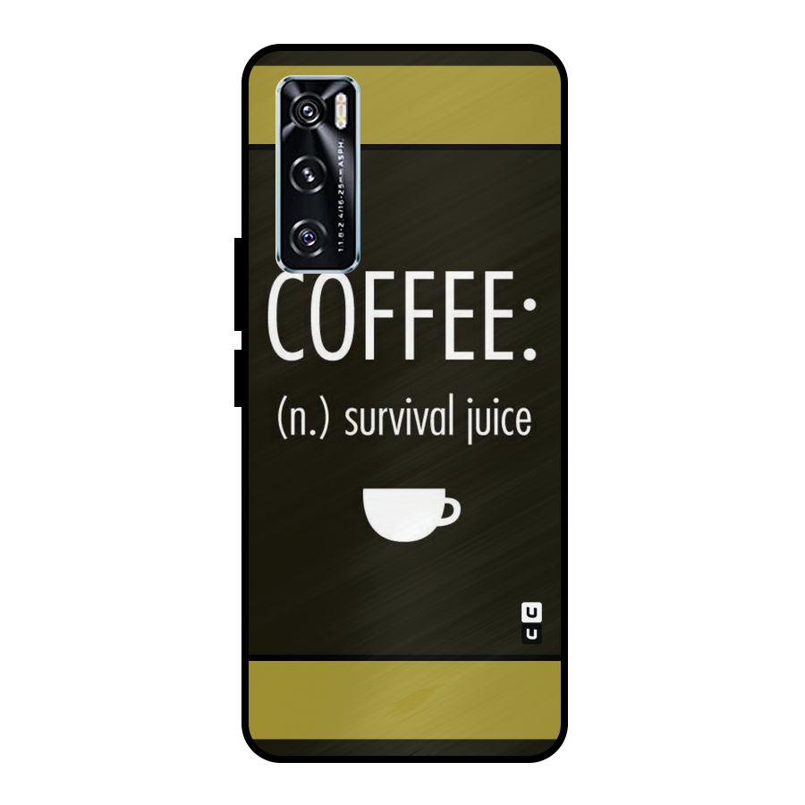 Survival Juice Metal Back Case for Vivo V20 SE