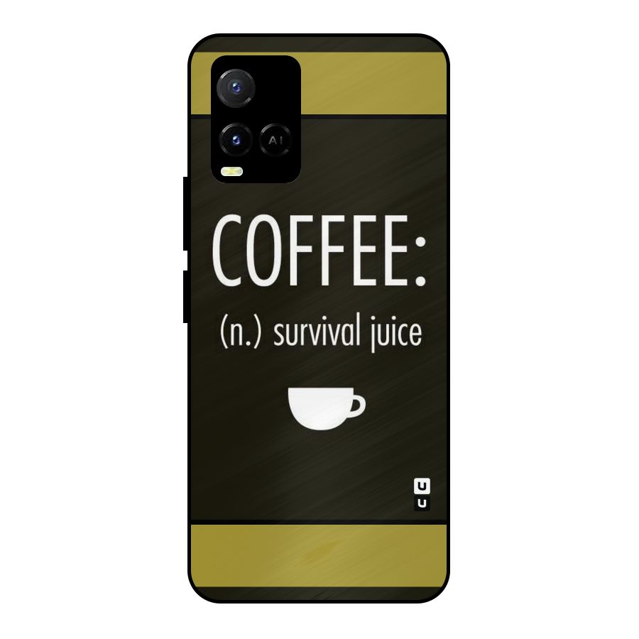 Survival Juice Metal Back Case for Vivo Y21T