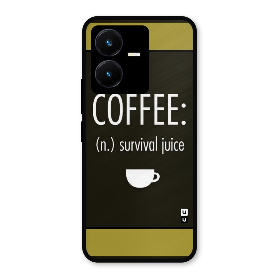 Survival Juice Metal Back Case for Vivo Y22s