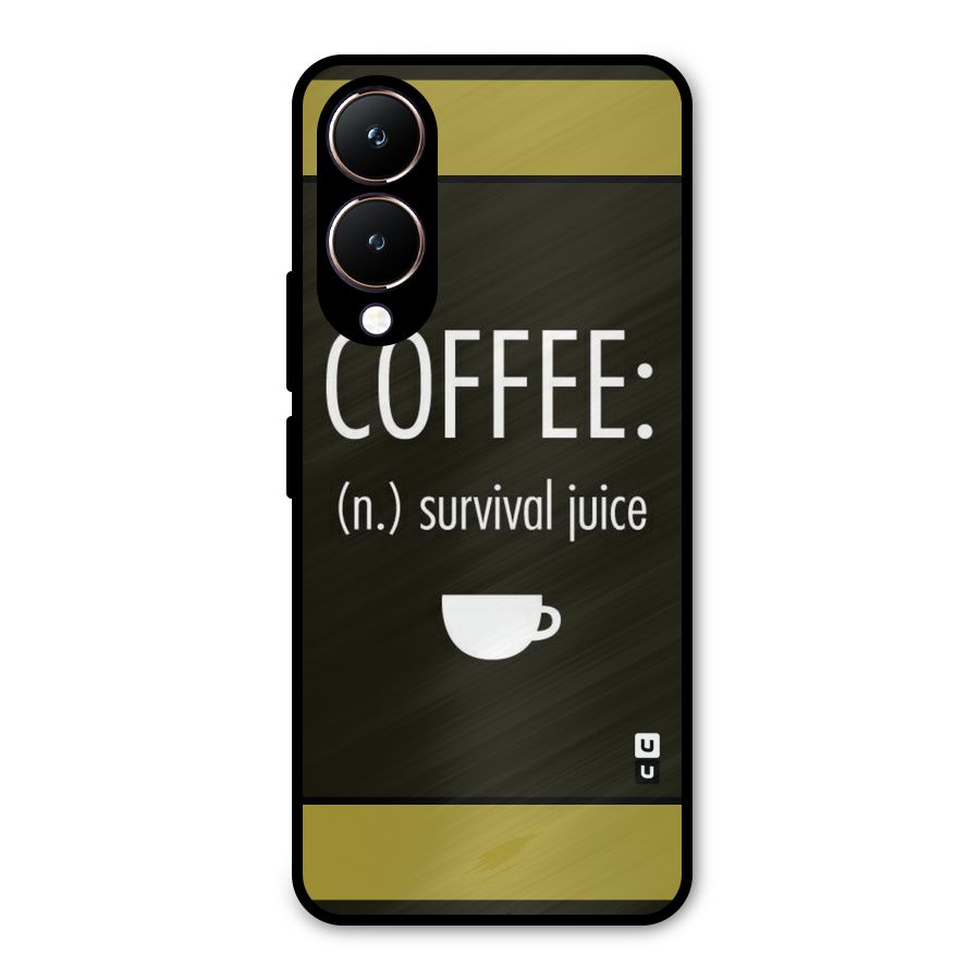 Survival Juice Metal Back Case for Vivo Y28