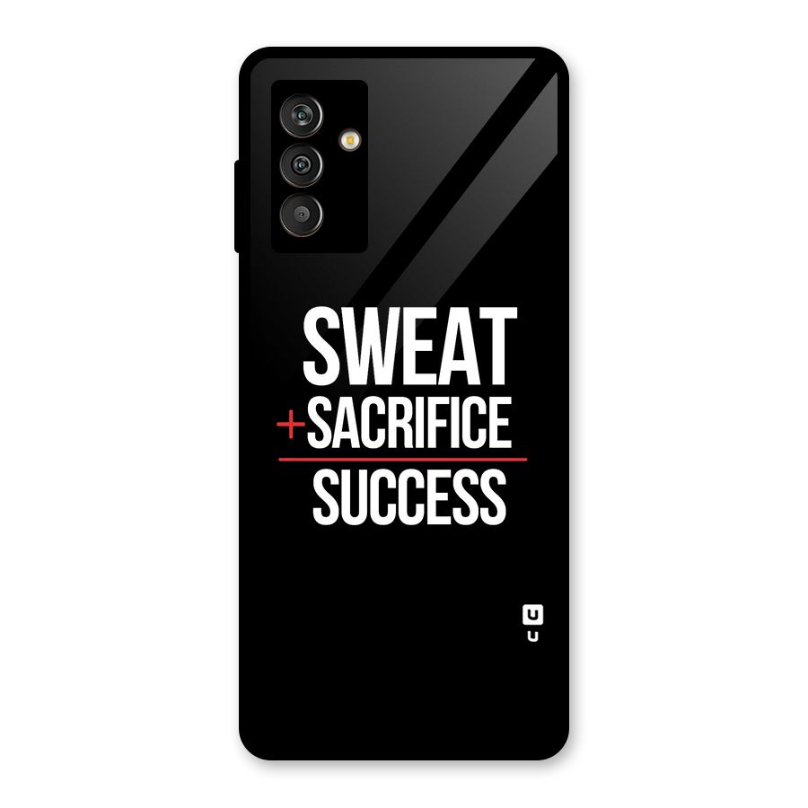 Sweat Sacrifice Success Glass Back Case for Galaxy M13