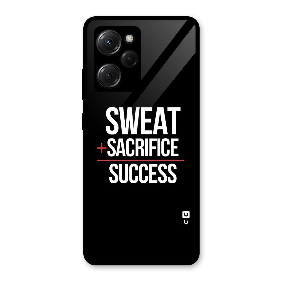 Sweat Sacrifice Success Glass Back Case for Poco X5 Pro