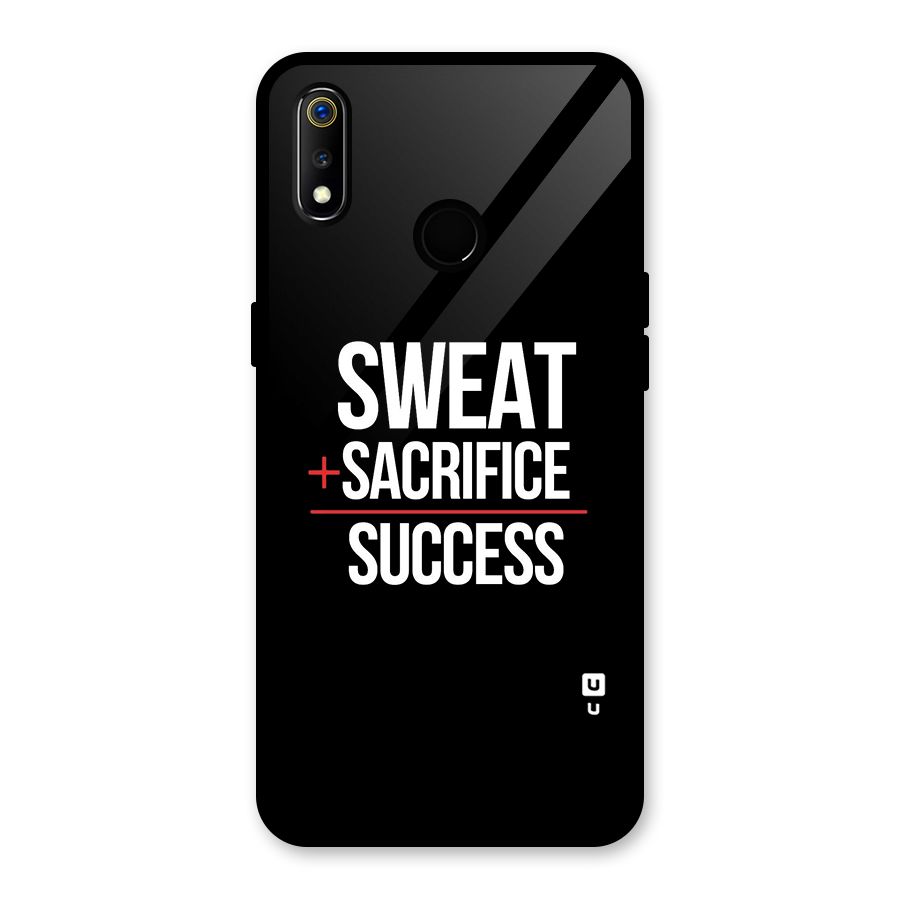 Sweat Sacrifice Success Glass Back Case for Realme 3i