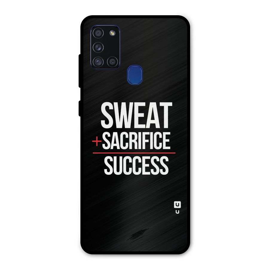 Sweat Sacrifice Success Metal Back Case for Galaxy A21s