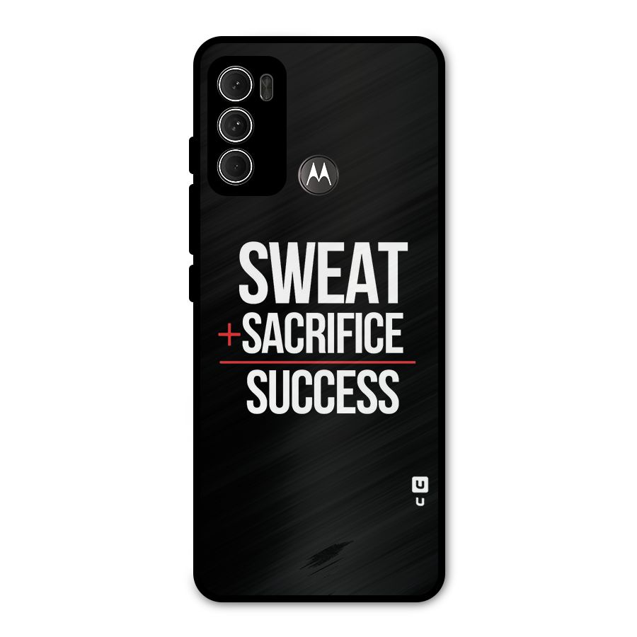 Sweat Sacrifice Success Metal Back Case for Moto G60