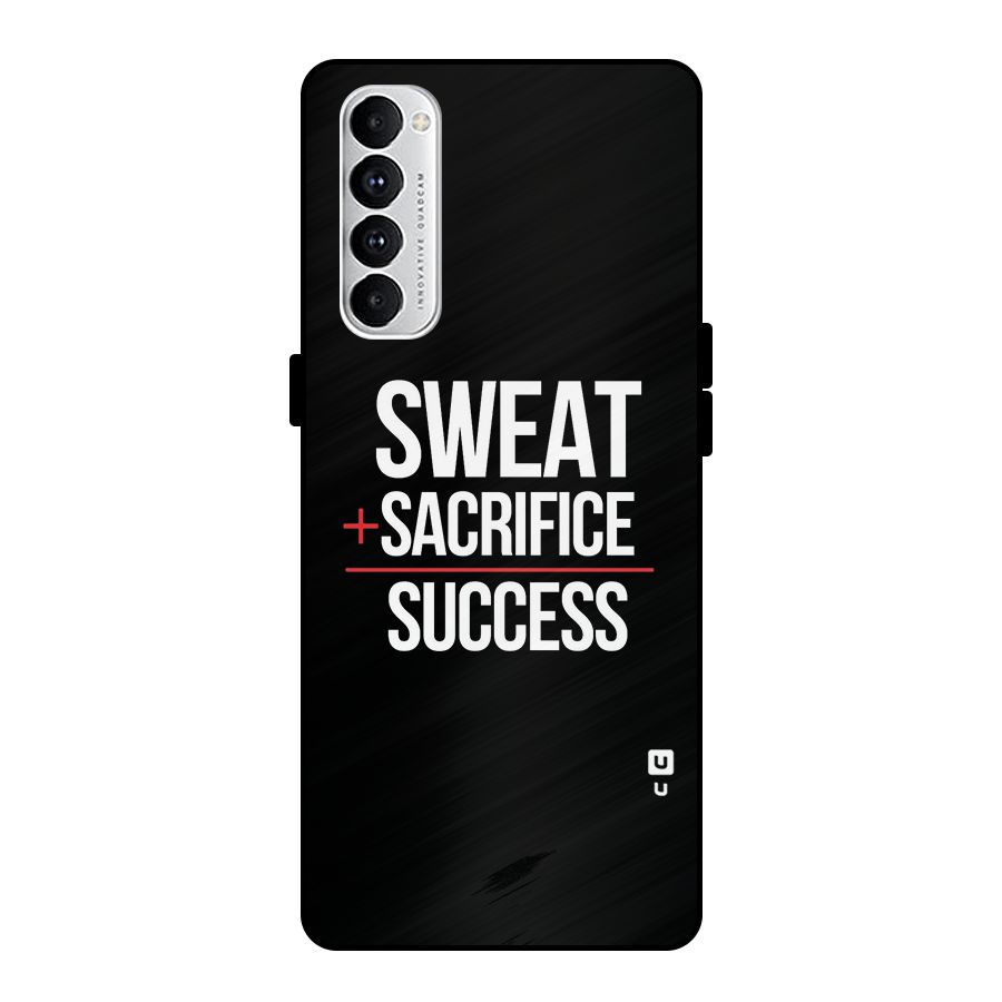 Sweat Sacrifice Success Metal Back Case for Oppo Reno4 Pro