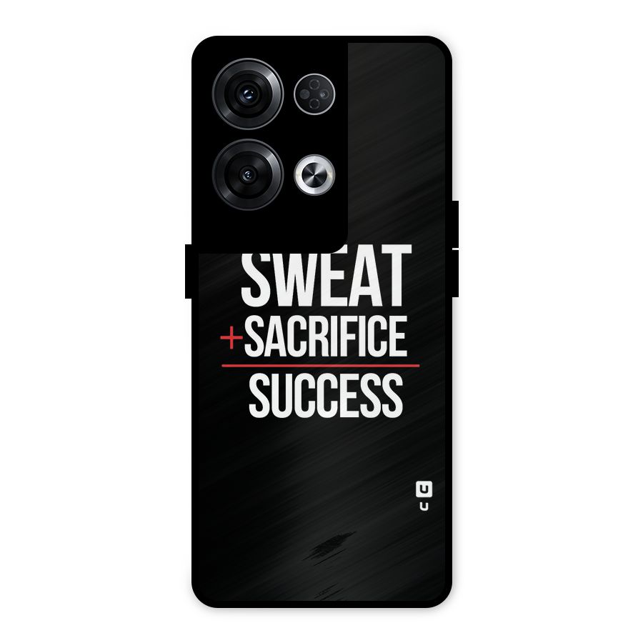Sweat Sacrifice Success Metal Back Case for Oppo Reno8 Pro 5G