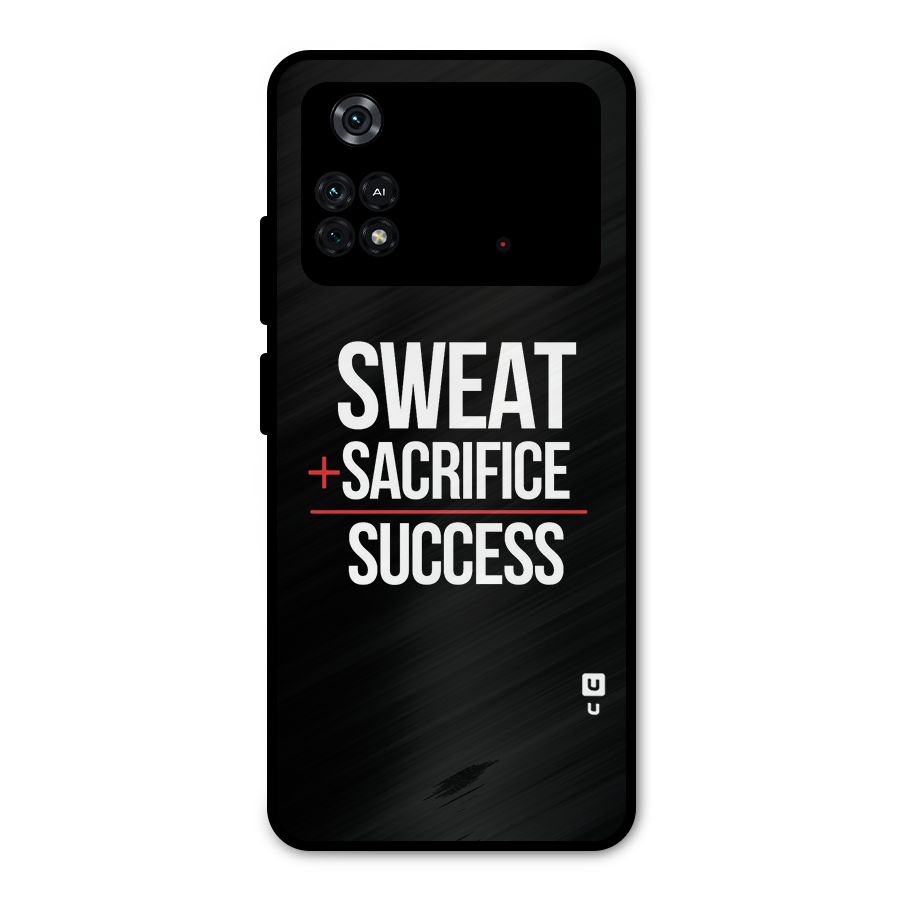 Sweat Sacrifice Success Metal Back Case for Poco M4 Pro 4G