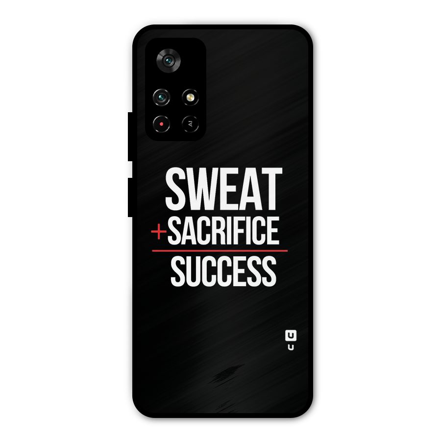 Sweat Sacrifice Success Metal Back Case for Poco M4 Pro 5G