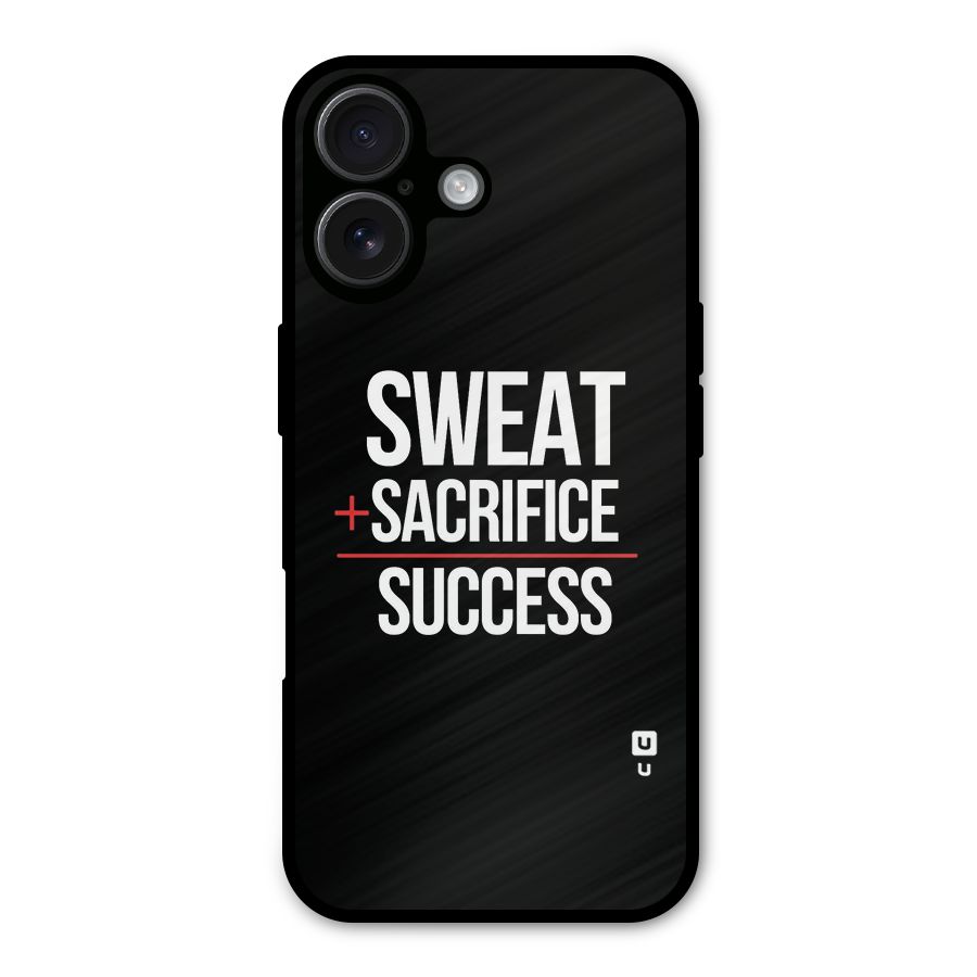 Sweat Sacrifice Success Metal Back Case for iPhone 16