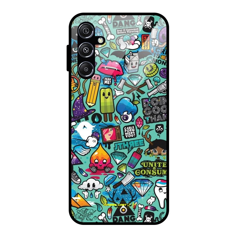 Sweet Candies Glass Back Case for Galaxy M34 5G