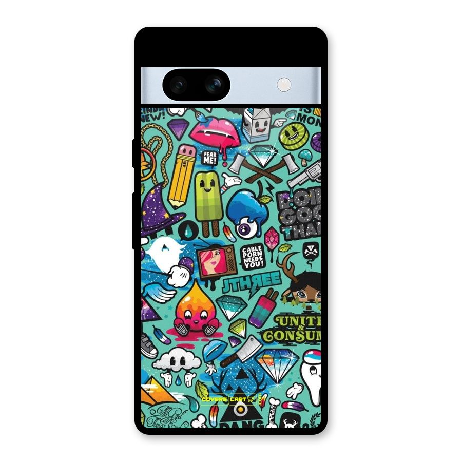 Sweet Candies Glass Back Case for Google Pixel 7a