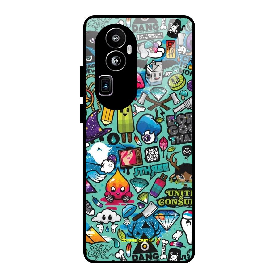 Sweet Candies Glass Back Case for Oppo Reno10 Pro Plus