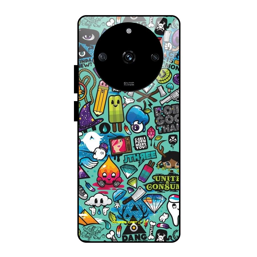 Sweet Candies Glass Back Case for Realme Narzo 60 5G