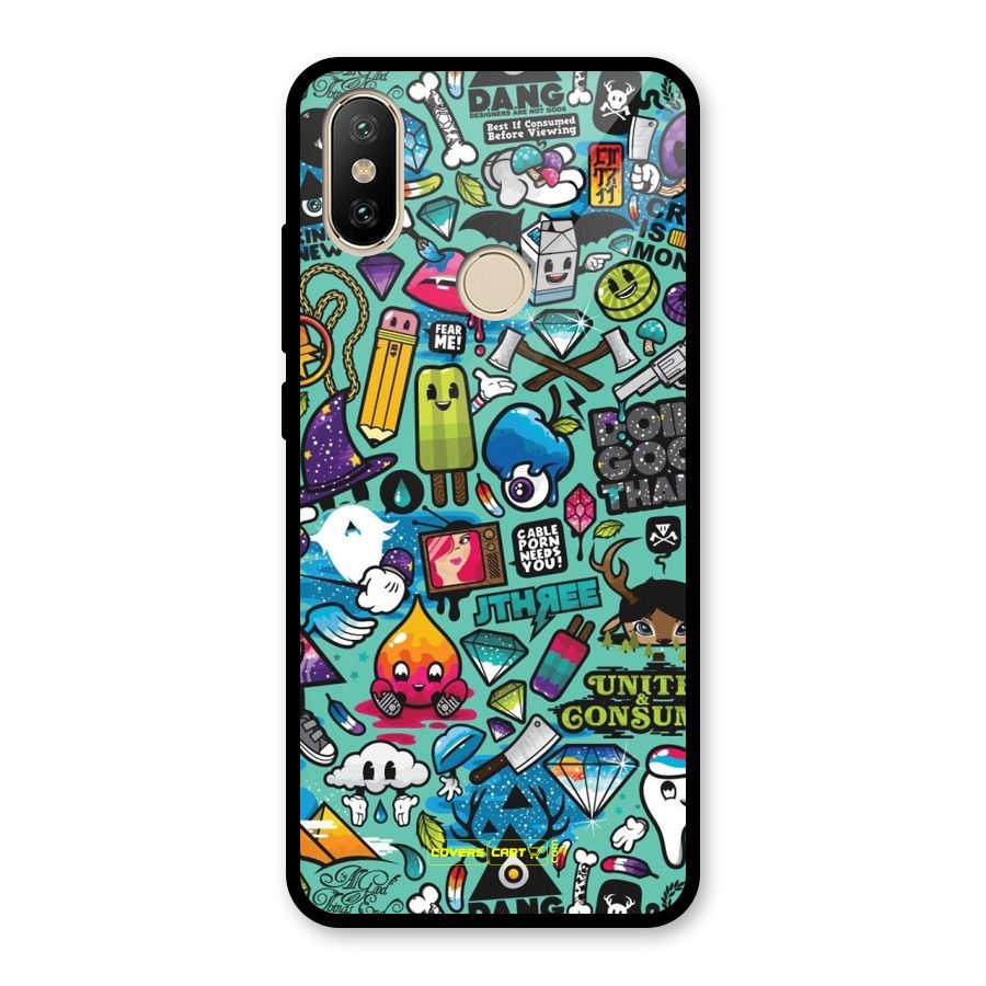 Sweet Candies Glass Back Case for Redmi A2